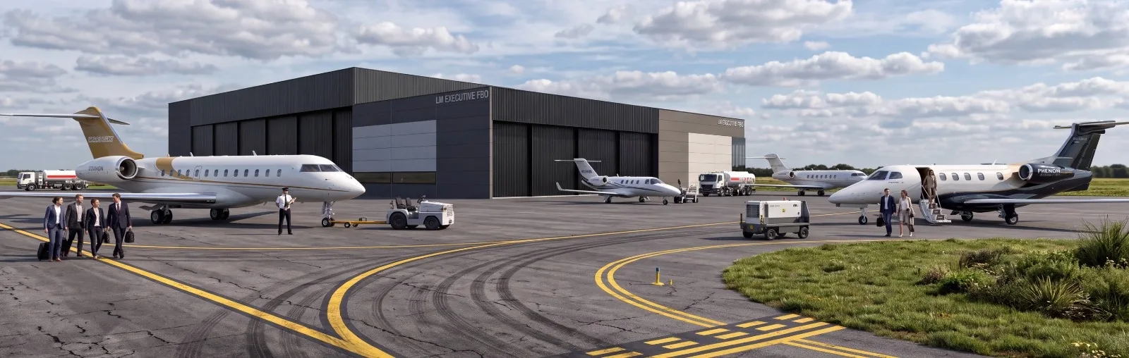 Rendering of a wide daytime ramp panorama