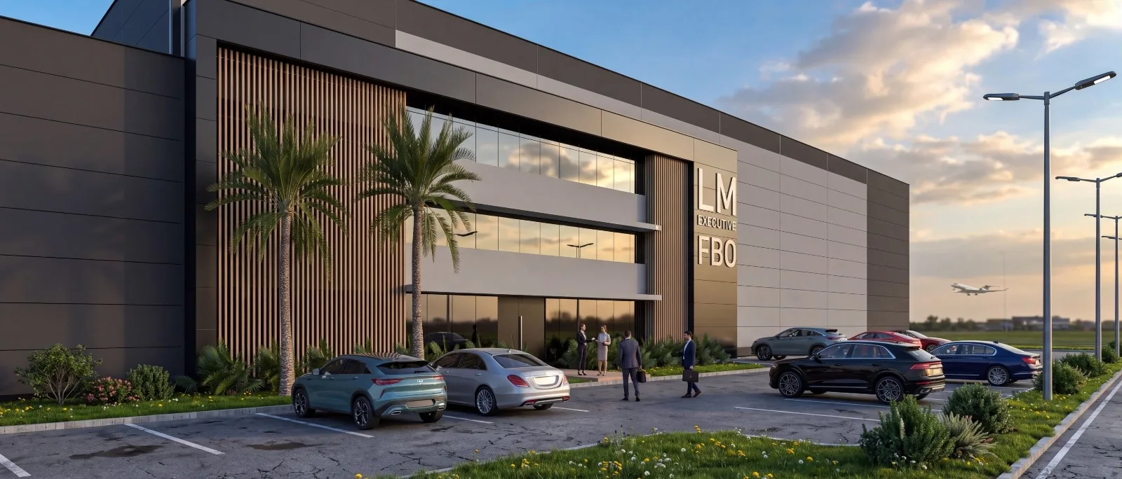 Rendering of the terminal facade